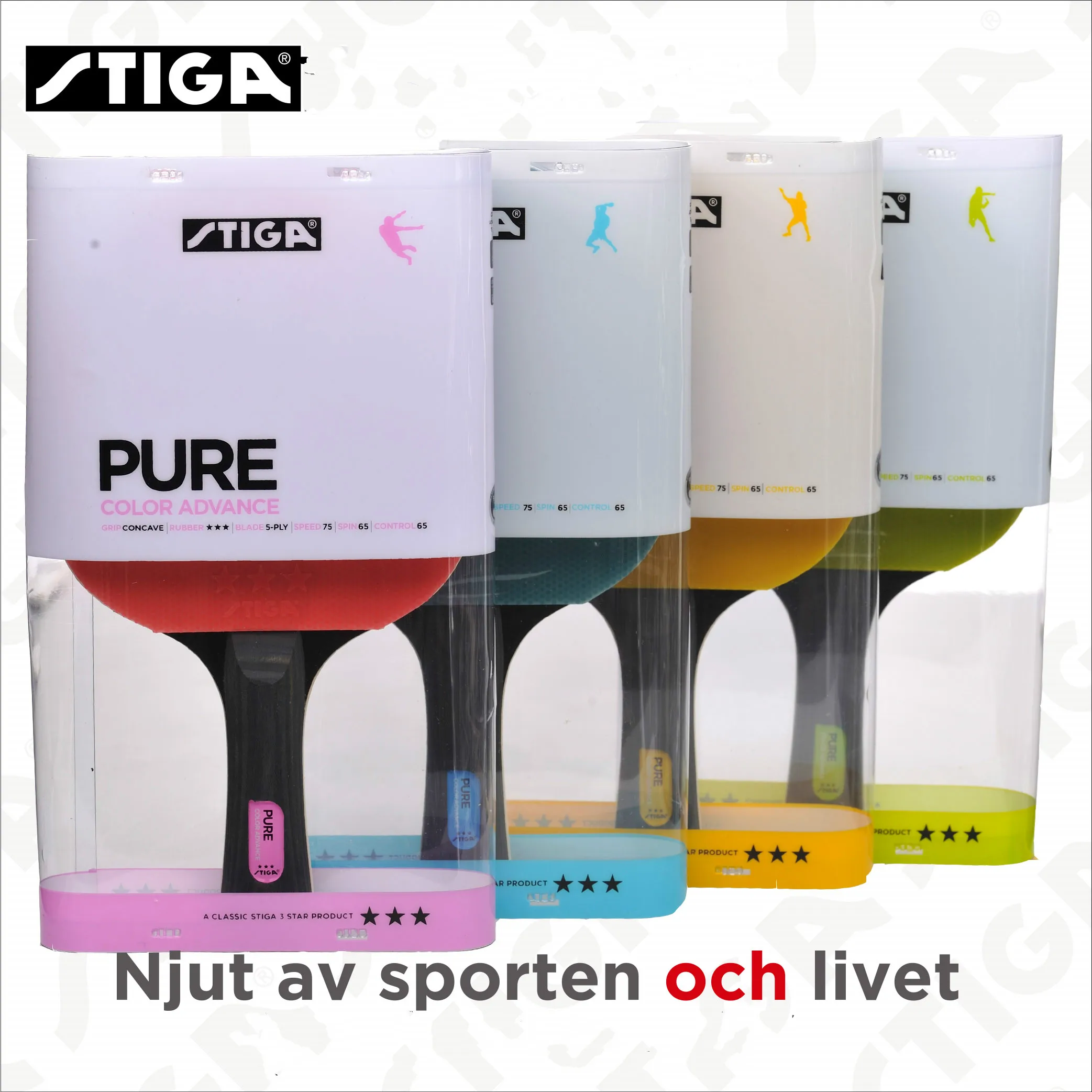 STIGA Table Tennis Rackets Bag New Double Layer Square