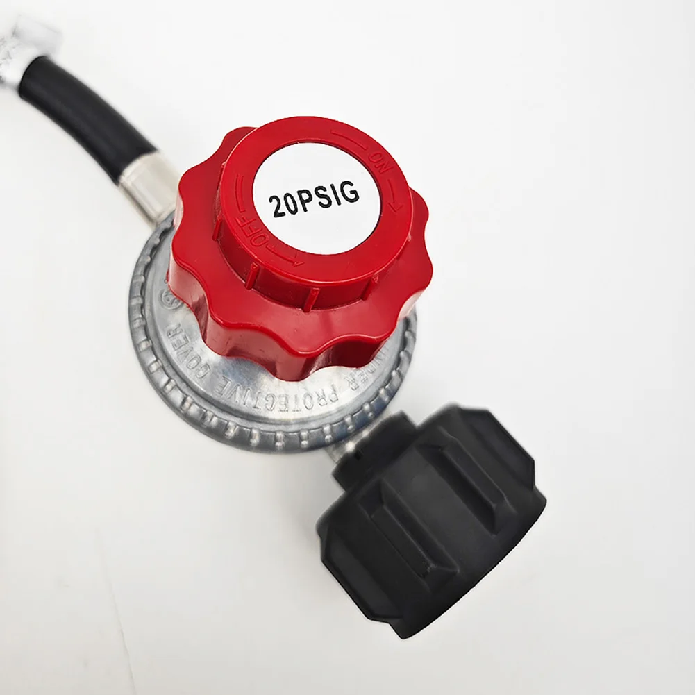 1.5FT High Pressure Propane Regulator and Hose 0-20 PSI Adjustable High Pressure Propane Tank Regulator Propane Tank Cylinder