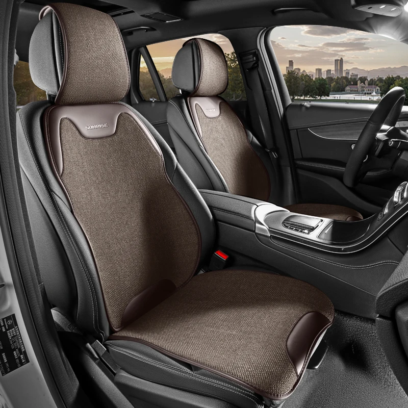 Premium Universal Linen Car Seat Cover - Luxurious Comfort, Breathable, Wear-Resistant, All-Season Design with 3D Wing Support, Available in Four Colors