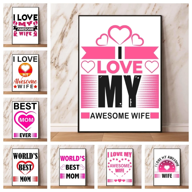 

Anime Posters World best Mom Quotes Comics Pictures Wall Decoration Gifts Prints And Prints Children's Bedroom Decor