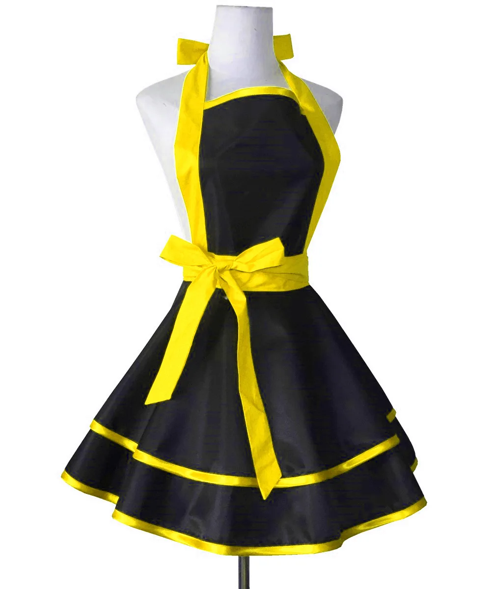 Prinzessin Schürze Frauen Mode Kleid Kellnerin Maid Haushalt Küche Abdeckung Kochschürze – Detail 19