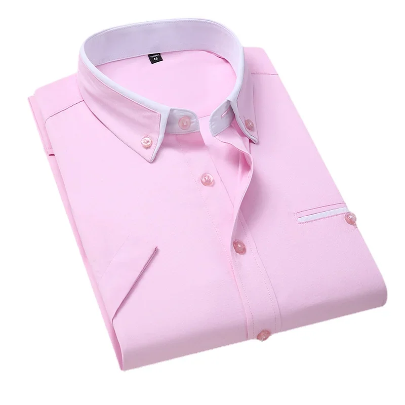 Cotton Shirt Men Hawaiian Shirt Men's Summer Short Sleeve Printed Dress Shirts Comfortable Button-down Collar Standard-fit Casual Blouse Tops Shirt