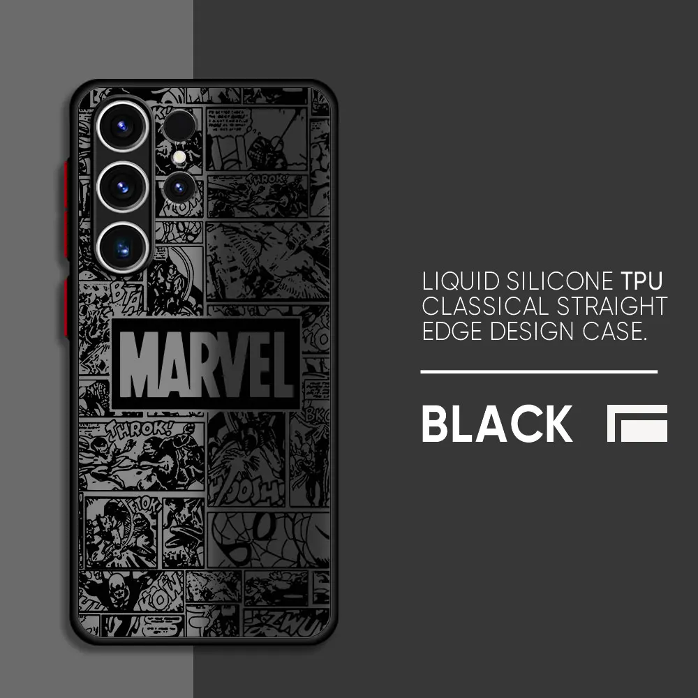 thumbnail image 1 of Funda de teléfono para Samsung Galaxy S23 FE S20 FE S9 S21 S22 S24 Plus S23 Ultra S10 Plus Marvel Spiderman Ironman, cubierta parachoques de lujo, 1 of 5