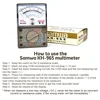 KH-965 Analog Multimeter Mechanical Pointer Meter AC/DC Voltage Current Resistance Meter with Test Pen Buzzer Multi Tester 3