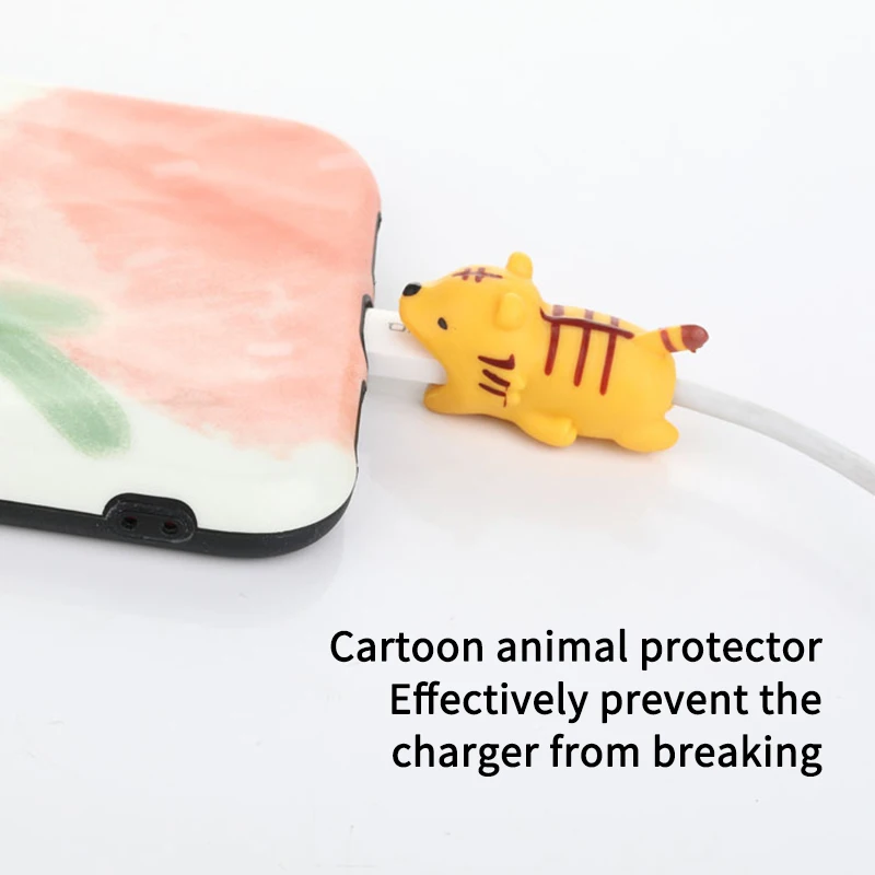 1 PCs Data Cable Protective Cover Cartoon Animal Creative Universal Data Cable Fixer Durable, Anti-breaking and Not Falling off 5