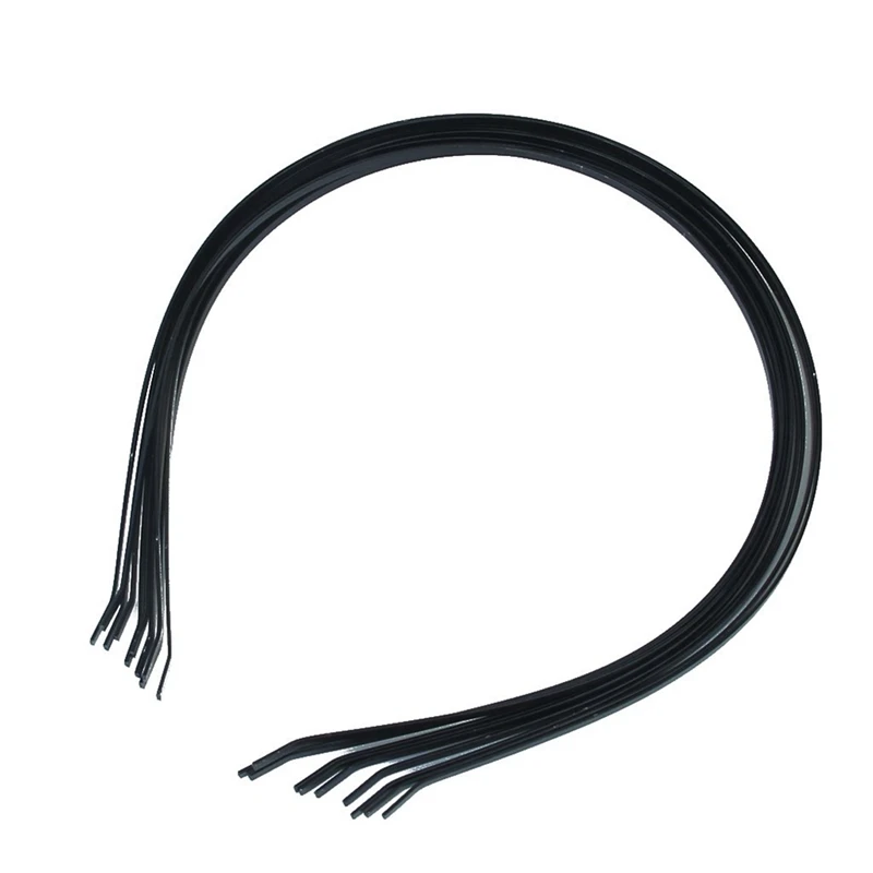 A97P 30Pcs 3Mm Blank Headbands Metal Hair Band Lots DIY Accessories Black