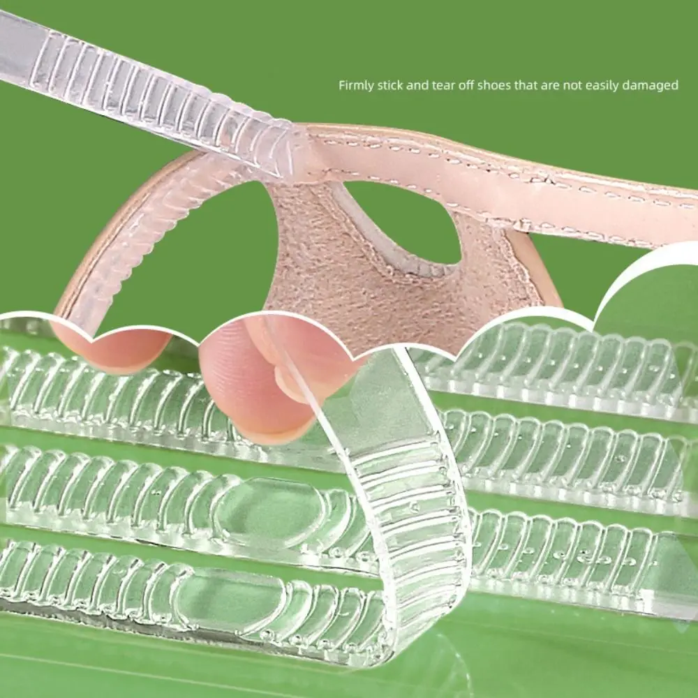 Silicone Shoe Back Heel Inserts New Clear Shoelace Sticker Foot Heels Protect Cushion Cushion Liner Grips Adult