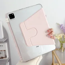 Versatile 360° Rotation Tablet Case with Pencil Holder and Cover for 8.3inch)iPad Mini 67 (Pink)