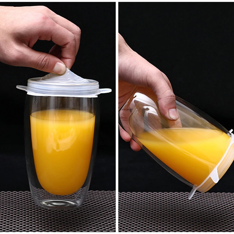 6PCS Silicone stretch lids Universal silicone food wrap bowl pot lids cover pan cooking kitchen accessories supplies