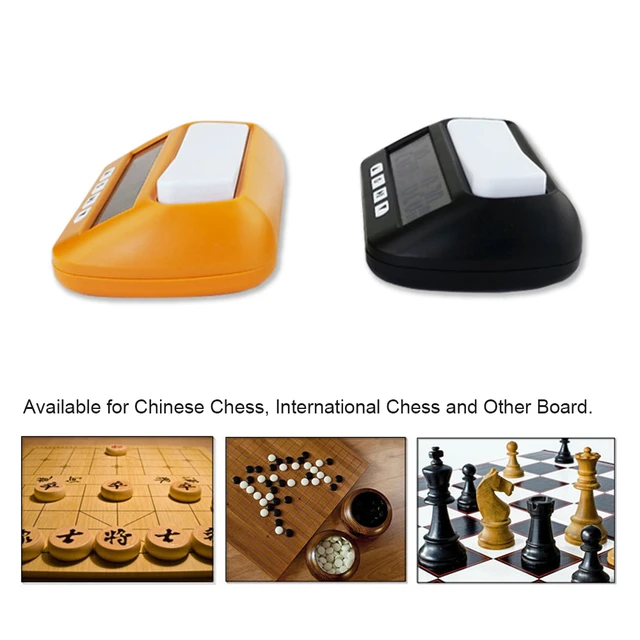 Relógio de xadrez digital xadrez temporizador & jogo temporizador 3-em-1  multiuso portátil profissional relógio amarelo - AliExpress