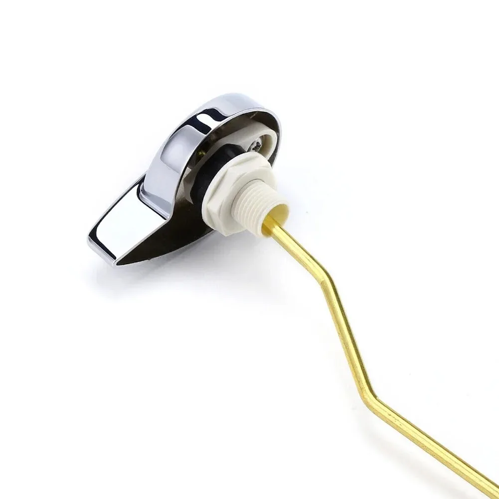 1Pc Universal Toilet Tank Flush Lever Chrome Finish Toilet Lever Handle Bathroom Accessories