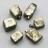 Selling Natural Raw Ore Pyrite Irregular Pendants Mineral Healing Necklace Reiki Charms Jewelry Accessories Gift Wholesale 10Pcs 1