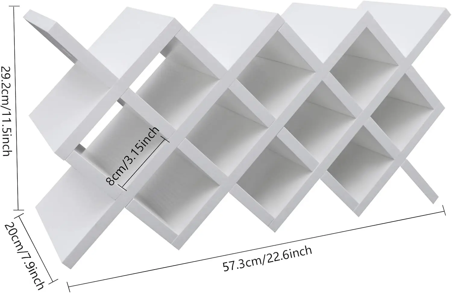 Modern Detachable Wood Wine Bottles Rack for 10 Bottles,Wall-Mounted Wine Holder,Free Standing Wine Storage and Display Rack