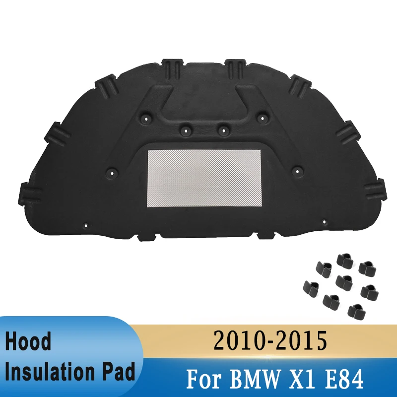 Front Hood Engine Sound Heat Insulation Pad Soundproof Cotton Cover for BMW X1 E84 2010-2015-sound proof mat sound insulation mat soundproofing cotton sound deadener mat heat insulation mat sound insulation cotton