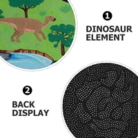 Children's Play Mat Foldable Toddler Toy Track Rug Car Dinosaur Polyester for Toddlers Carpet 2