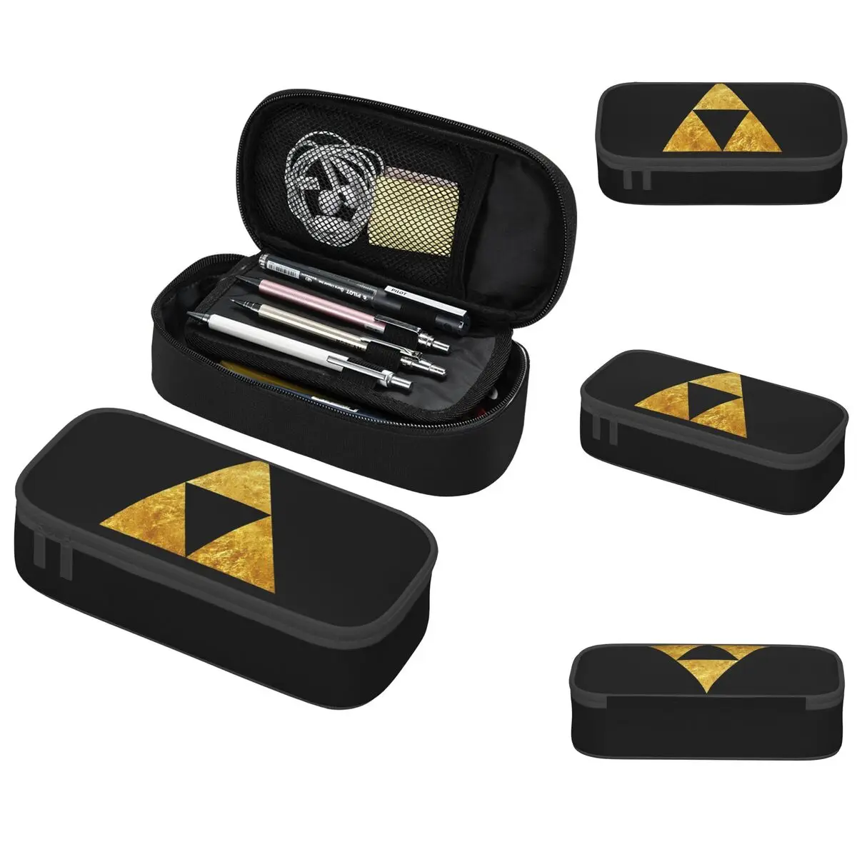 Gold Triforce Symbol Zelda Pencil Cases Large Storage Pen Bags Pen Box Pencil Pouch Boys Girls Students Stationery School