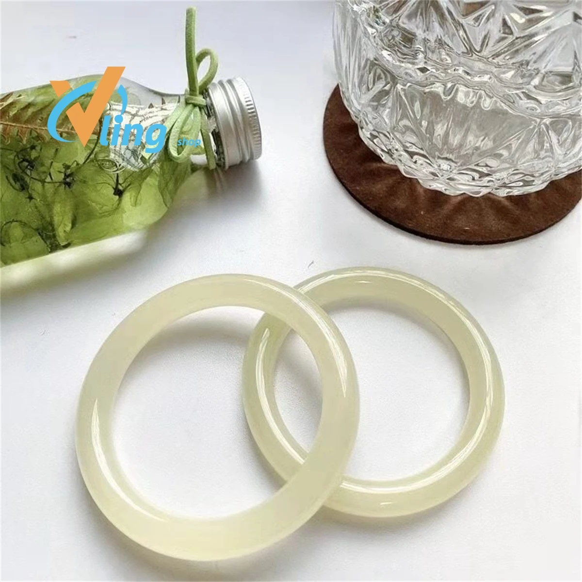 Afghanistan Blue And White Jade Round Bracelet Women's Jade Bracelet Manufacturer Jade Bracelet Bracelet Wholesale