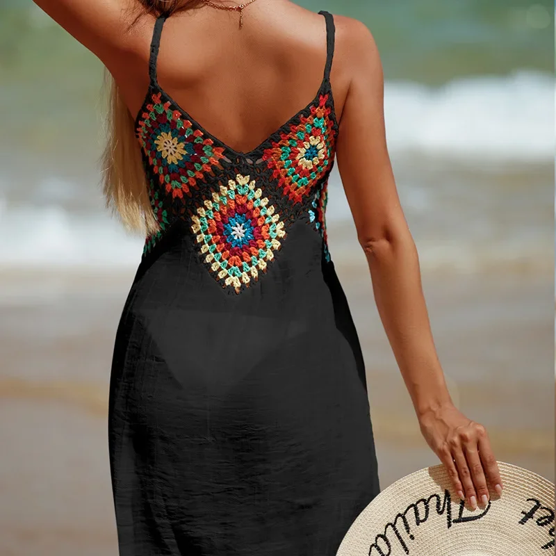 Fashion Women Beach Dress Bikini Cover Up Woman Wimsuit Short Dresses Swimwear Cover Ups Beachwear Bath Suits Female Dresses