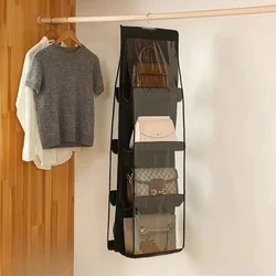Eco-Friendly Transparent Hanging Closet Storage Bags - Dust-Proof Three-Dimensional Design (Black-4Layer)