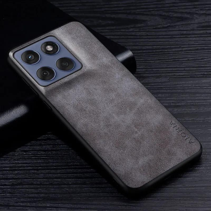 Premium PU Leather Scratch-Resistant Solid Color Phone Case