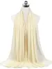 Nouveau foulard en mousseline uni pour femme, prêt-à-porter, hijab instantané, châle musulman, hijabs islamiques, écharpe arabe, foulards pour la tête