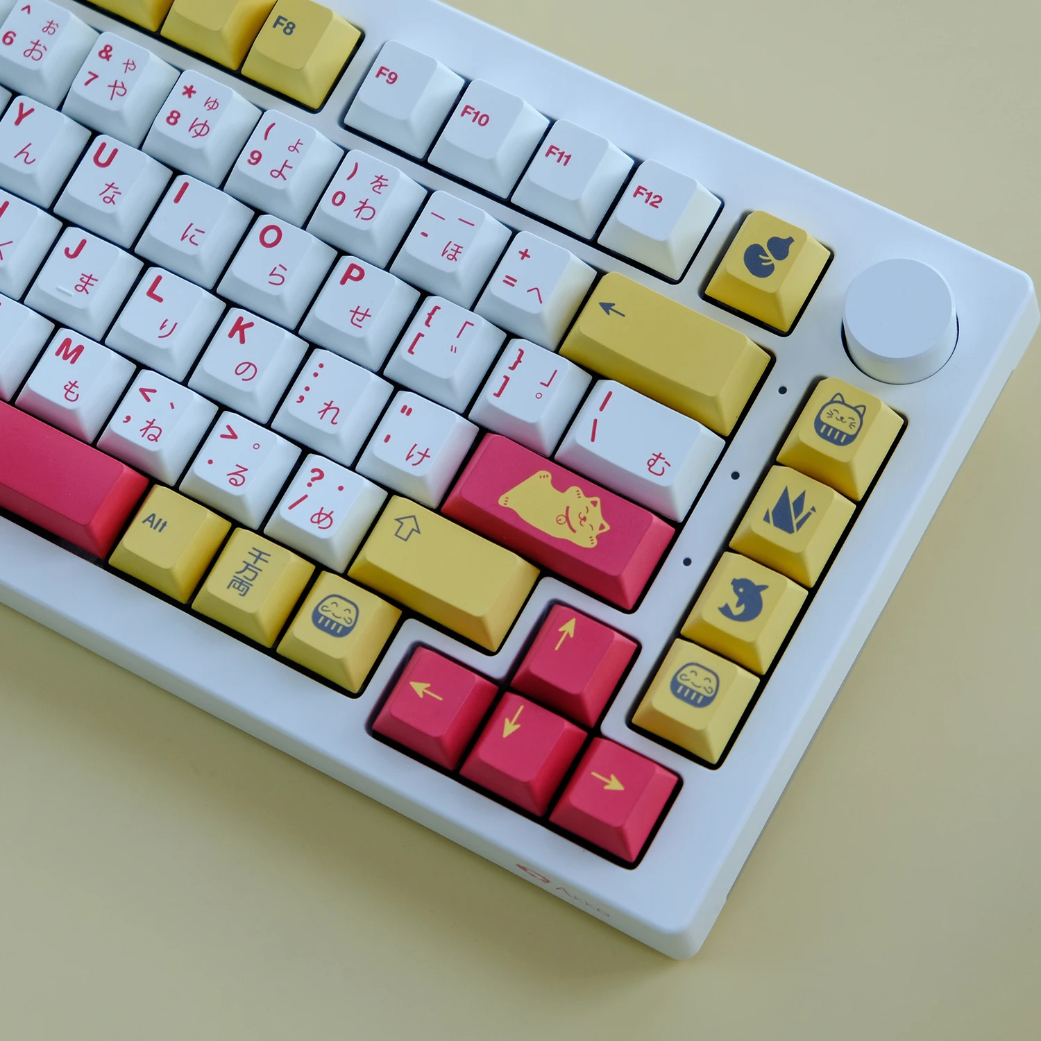 Chaves Gmk Gato Sorte Keycaps Cereja Perfil Pbt Tintura Sublimação Teclado Mecânico para mx Interruptor com 1.75u Shift 135 - Imagem 2