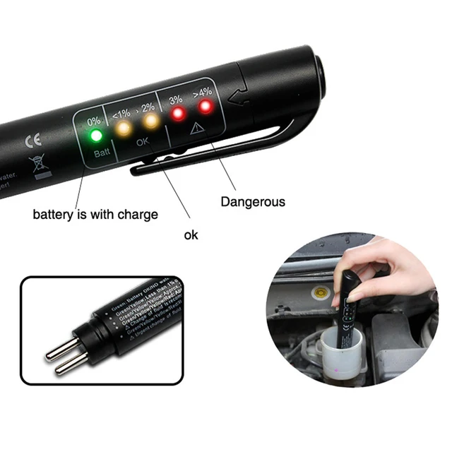 Car Diagnostic Tool Car Brake Fluid Test Pen 5 LED Indicator Brake Fluid Tester DOT3 DOT4 DOT5 Brake Fluid Tester 5