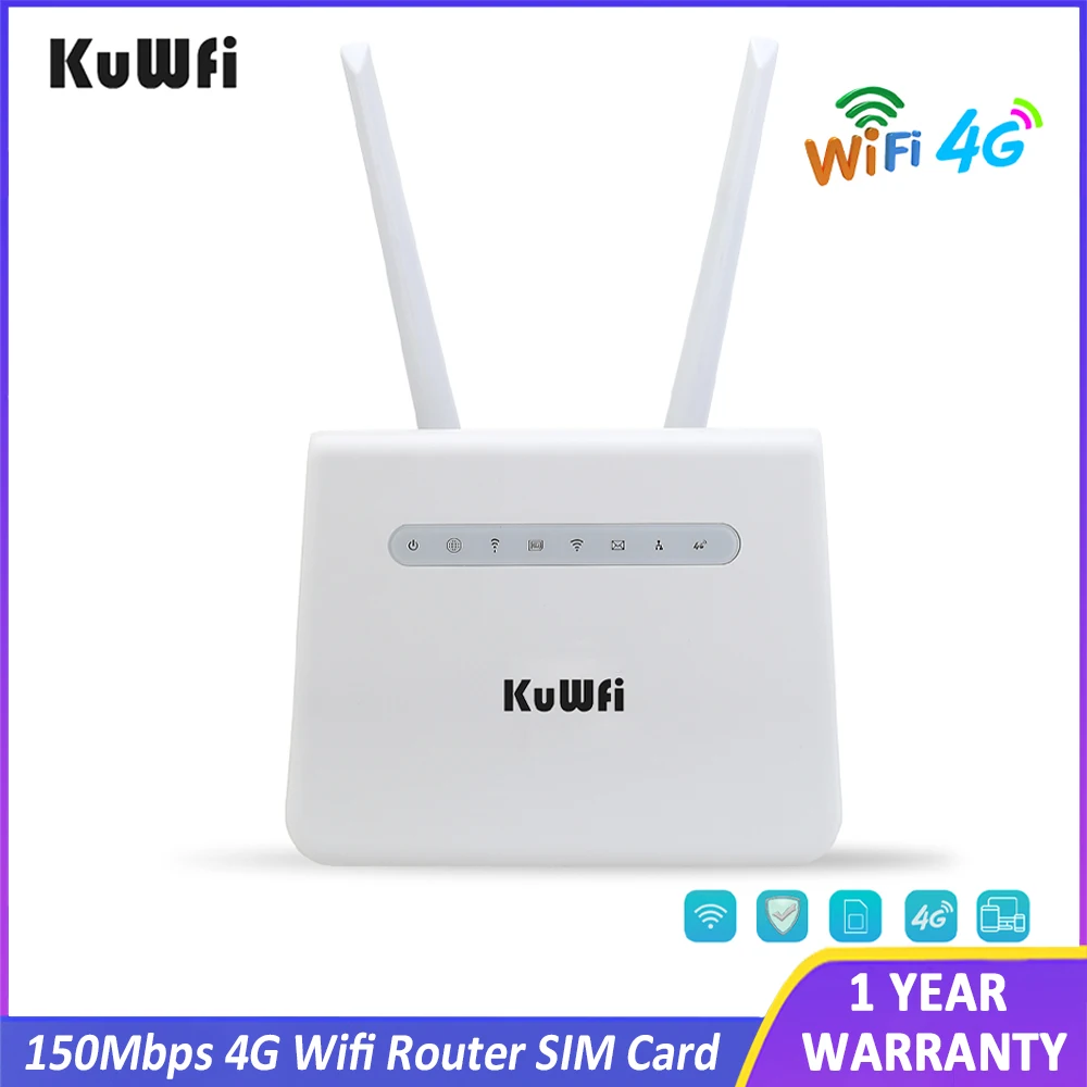 KuWFi Routeur 4G LTE, Routeur Mobile 4G WiFi 4G LTE sans Fil avec