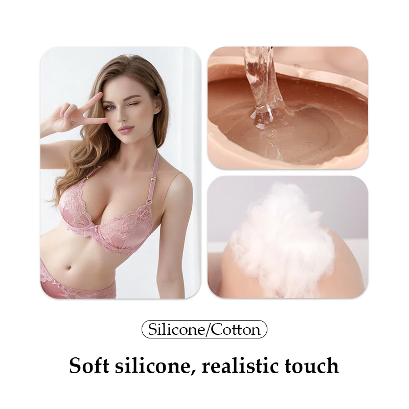 KOOMIHO 1TH GEN Silicone Breast Forms A/B/C/D/E/G/H Cup Huge Fake Boobs Transgender Drag Queen Shemale Crossdresser Beginner — view 4