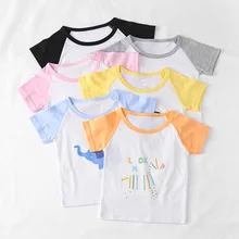 

2022 New Cartoon Short-sleeved Summer Cotton Top 12M-6 Years Children's T-shirt Kid Cute Printing Clothes Boys and Girls T-shirt
