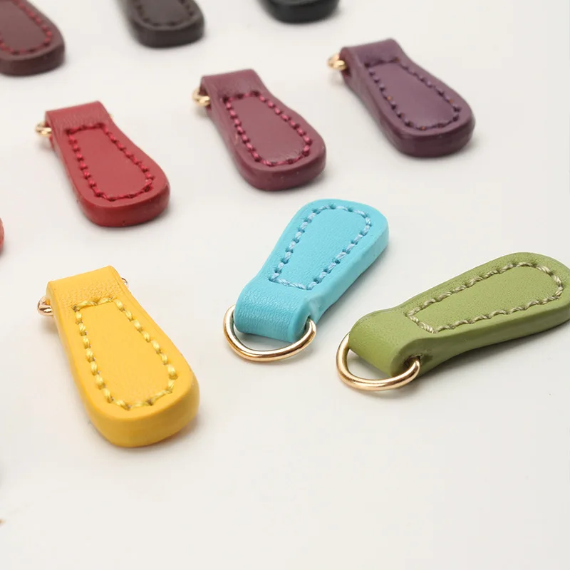 Genuine Leather Zipper Pulls - Set of 5 Premium Accessories