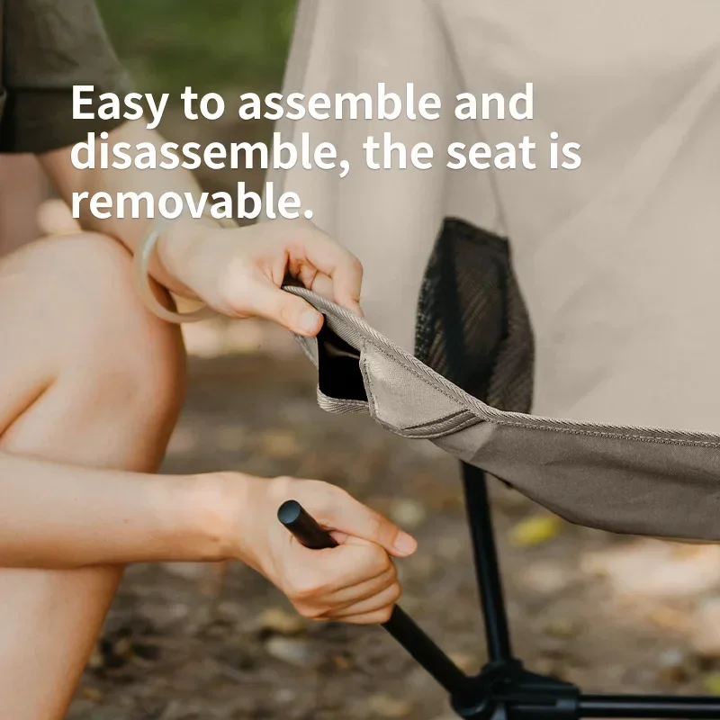 Outdoor Lounge Chairs Lightweight Camping Picnic BBQ Fishing Widen Chairs Naturehike Portable Folding Chair with Storage Bag 4