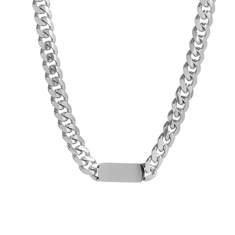 Women Men Titanium Steel Necklace Hip Hop Style Adjustable Clavicle Chain Jewelry Accessories Ideal Gift