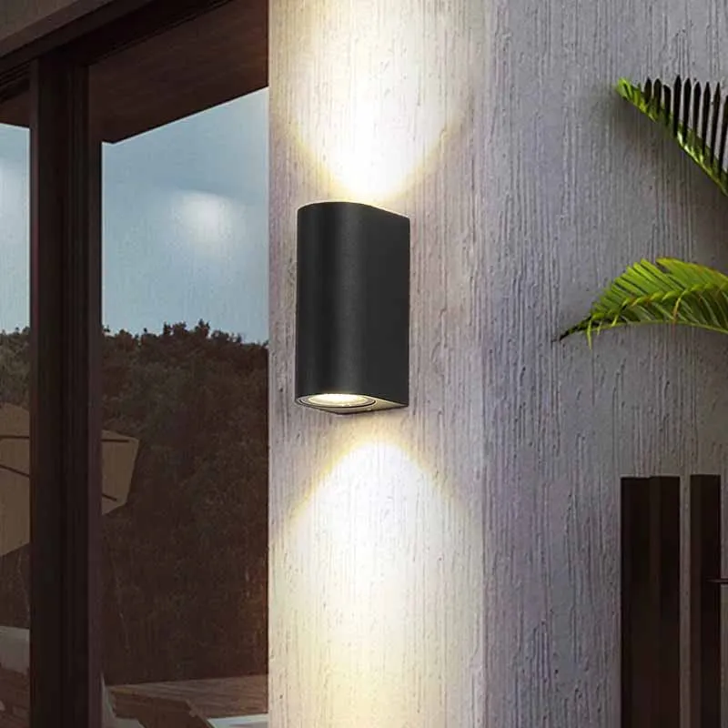 Outdoor Waterproof Wall Lamp LED Minimalist ABS Double Head Wall Lamp Background Courtyard Garden Balcony Decorative