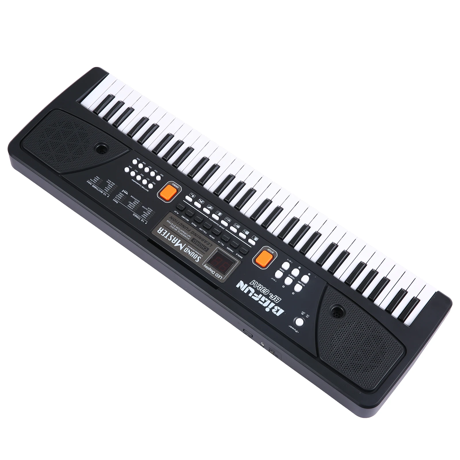 BIGFUN 61 Keys USB Electronic Organ Kids Electric Piano with Microphone Built-in Stereo Speakers
