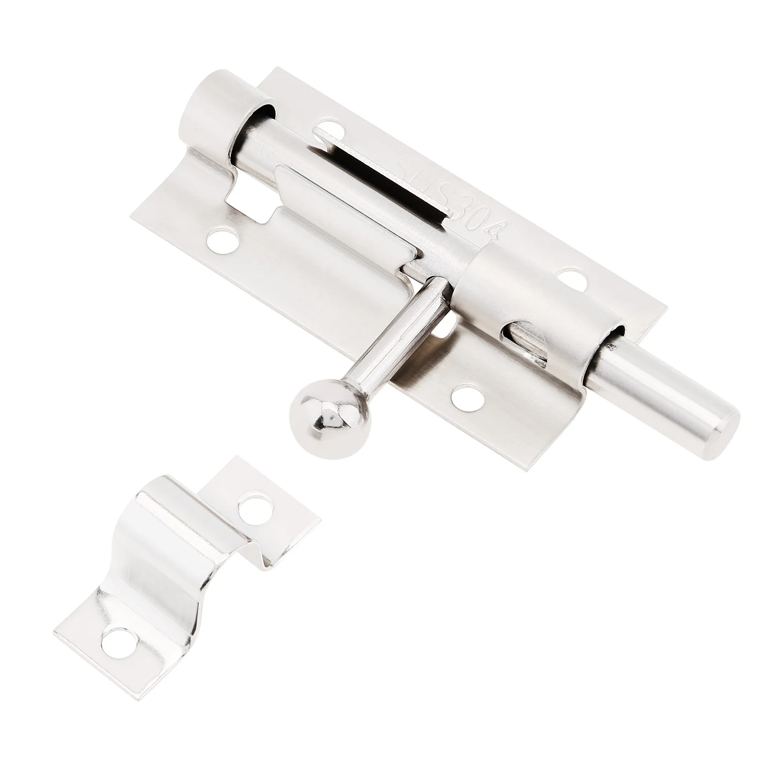 Door Latch Stainless Steel Door Latch Room Door Security Bolt Home Hardware Gate Safety Lock for Wooden / Room / Bathroom
