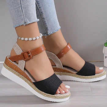 Women sandals Summer sandals with wedge Sandals with wedge Sandals De Mujer 2025 Women summer shoes Sandals with heel Shoes 1