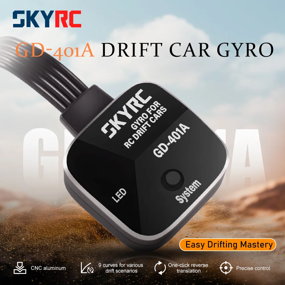 Gyro de Deriva SkyRC GD-401A de Aluminio CNC para Coche RC