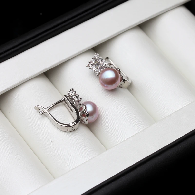 Boucles D'oreilles Clips Rose/pêche Argenté - Occasion, Sans Marque