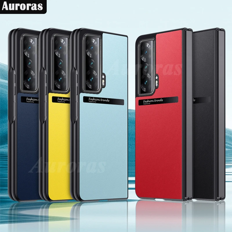 Auroras For Honor Magic V2 Custodia Tinta Unita Kunlun Bark Pelle Opaca Antiurto Paraurti Shell Per Honor Magic Vs 5G Cover Fundas