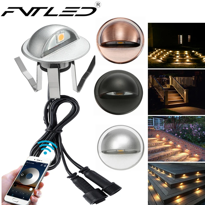 FVTLED 35mm Half Moon LED Deck Lights IP67 Waterproof Outdoor Garden Decoration Lamps Yard Pathway Underground lights