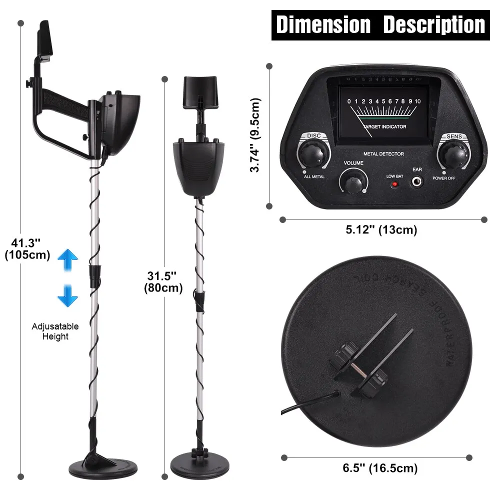 Metal Detector Underground Gold Detector Outdoor Gold Digger Length Adjustable Treasure Hunter Seeker Portable For metal detector