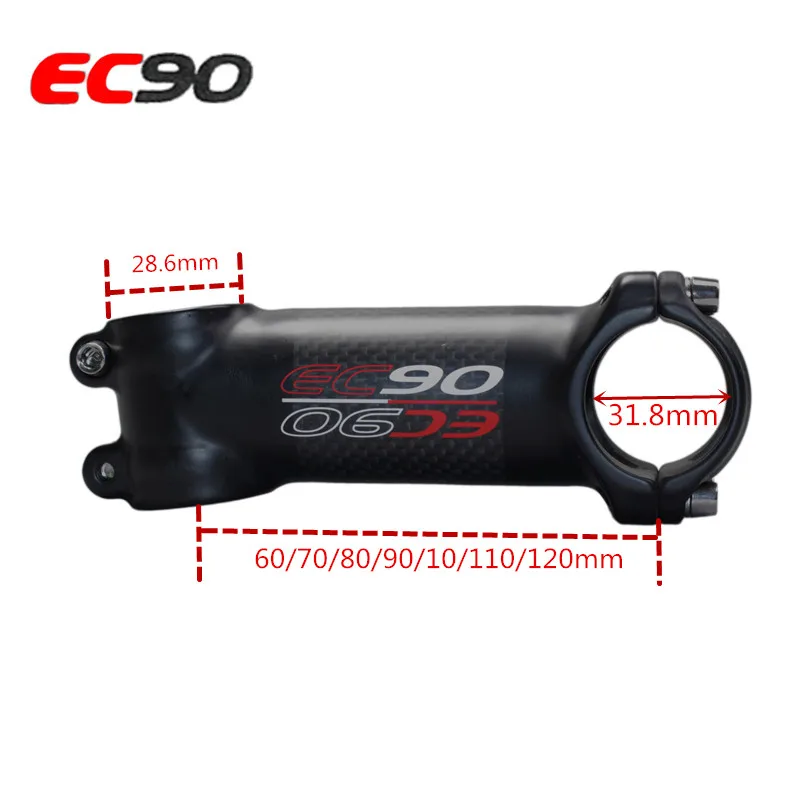 Tige de vélo en carbone 31.8mm tiges de vélo vtt/route 6/17 degrés positif/négatif adapté aux guidons en fibre de carbone  18
