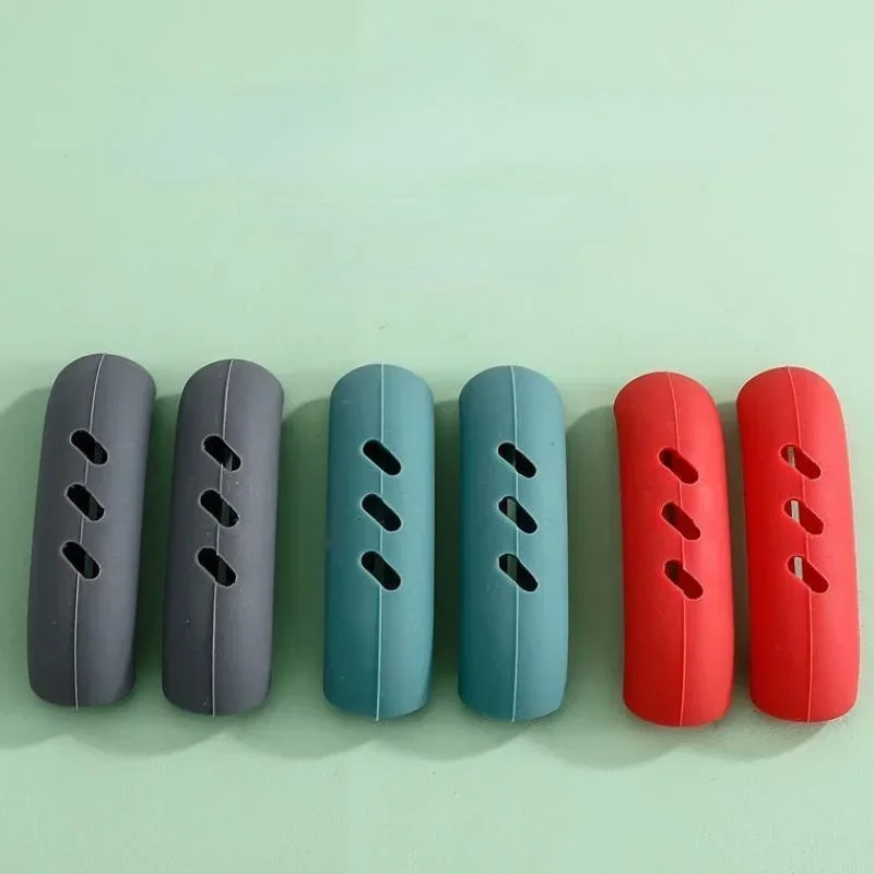 Silicone Pan Handle Cover Heat Insulation Covers Pot Ear Clip Non-slip Steamer Casserole Pan Handle Holder 2/8Pcs Kitchen Tools