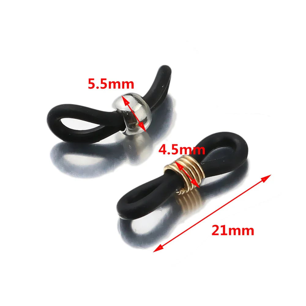 Eyewear Chain Holder Strap with Rubber Loop Connectors - 20pcs Set