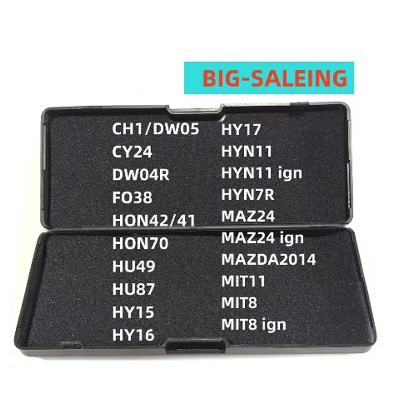 Multi Purpose Tool Lishi 2 in 1 NSN11 HU87 MAZ24 NSN14 TOY43AT FO38 MIT8 HU64 HU66 HU100 HU100(10) HU101 HU100R VAG2015 HU162T(8) TOY48 SIP22 HY22