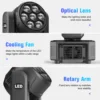 Yiflamefly 2Pcs 300W Bee Eye Moving Head Light 7X25W RGBW LED Wash Beam Zoom Stage Lights DMX DJ Light For KTV Bar wedding Party 4