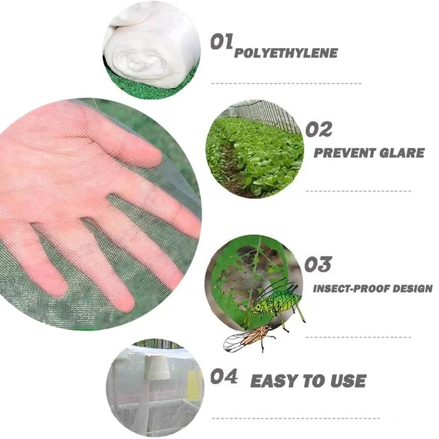 Garden Plant Insect Protection Net Vegetable Flower Fruit Care Cover Network Greenhouse Protective Net Pest Control Anti-Bird 3