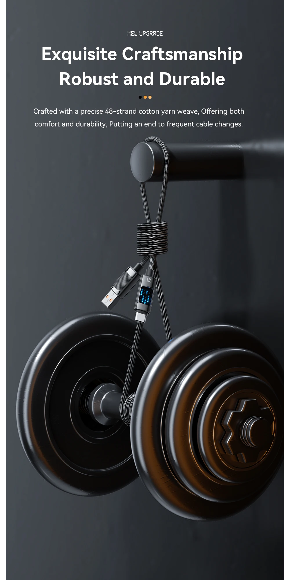 Essager 7A USB Typ C Kabel 100 W USB C Ladegerät Daten für Realme Huawei P40 30 Pro 80 W Schnellladekabel Samsung Oneplus – Detail 7