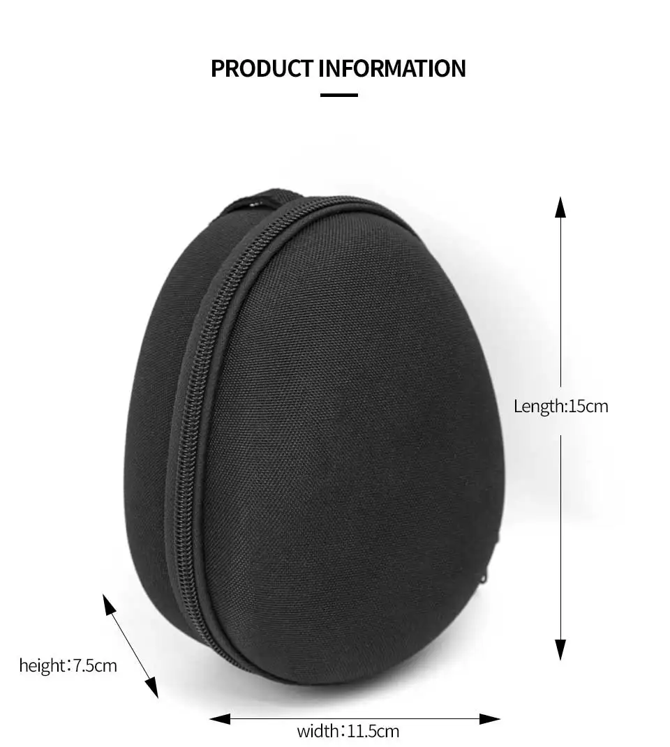 Description Picture 3 of itemPortable Fishing Reel Bag Protective Case Black 15.5cm Waterproof EVA Outdoor Cover Boxs For Spinning Reel Fishing Tools Tackles